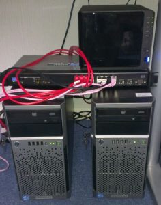 HP uServers, switch, and storage makes a lab